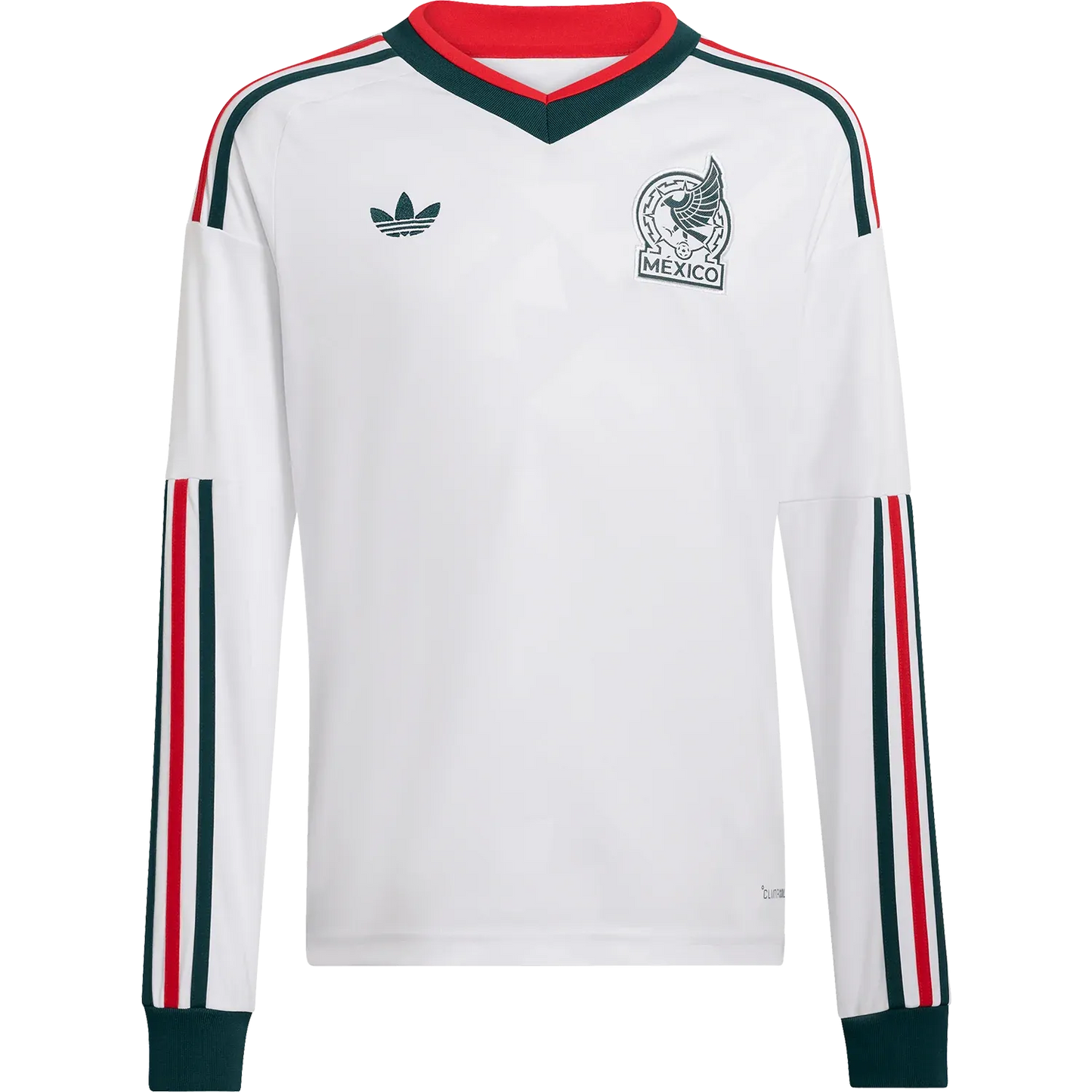 Camiseta adidas México Visitante 2026 Juvenil Manga Larga Versión Estadio